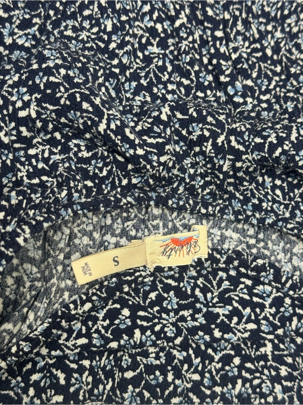 Faherty Navy and White Printed Sleeveless Maxi Dress - Picture 9 of 9